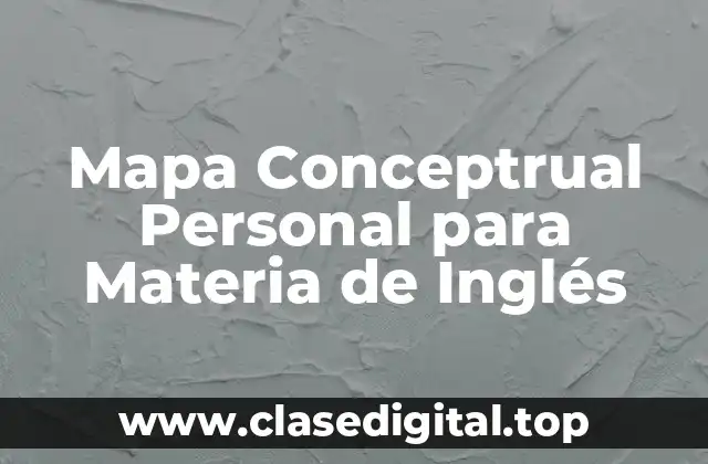 Mapa Conceptrual Personal para Materia de Inglés