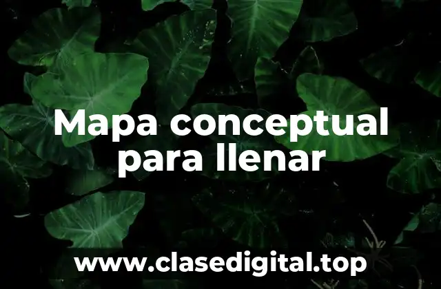 Mapa conceptual para llenar