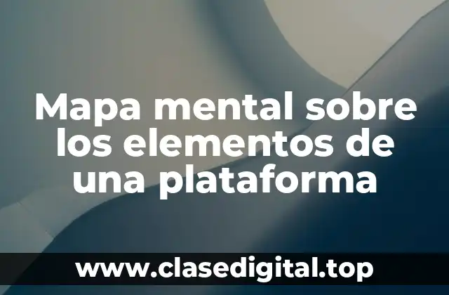 Mapa mental sobre los elementos de una plataforma
