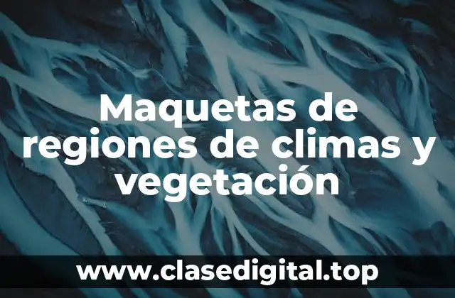 Maquetas de regiones de climas y vegetación