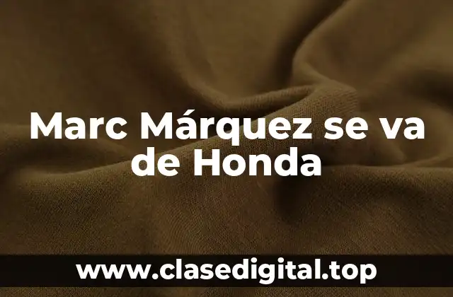 Marc Márquez se va de Honda