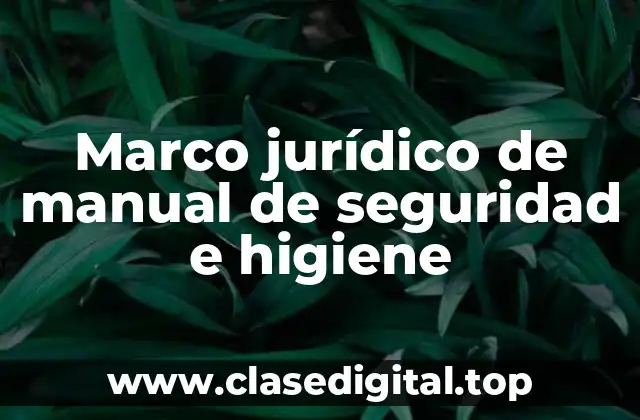 Marco jurídico de manual de seguridad e higiene