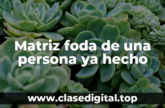 Matriz foda de una persona ya hecho