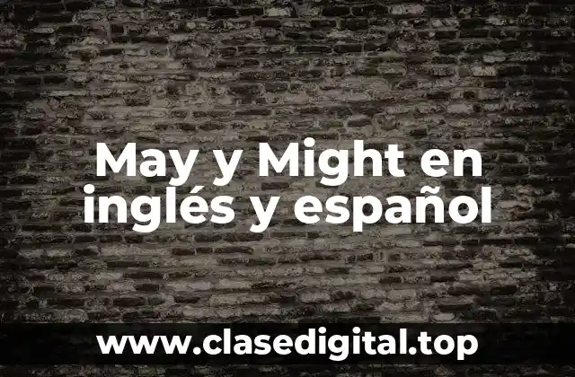 May y Might en inglés y español