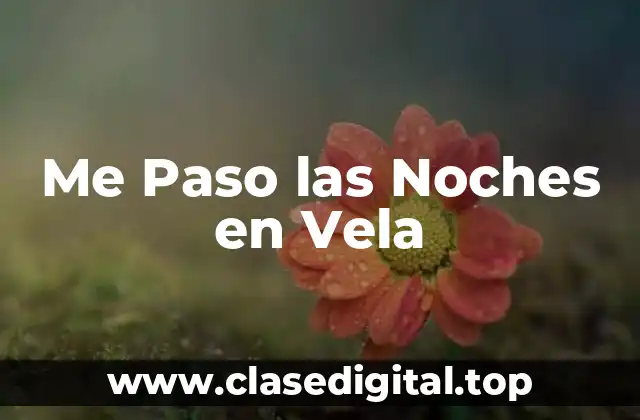 Me Paso las Noches en Vela