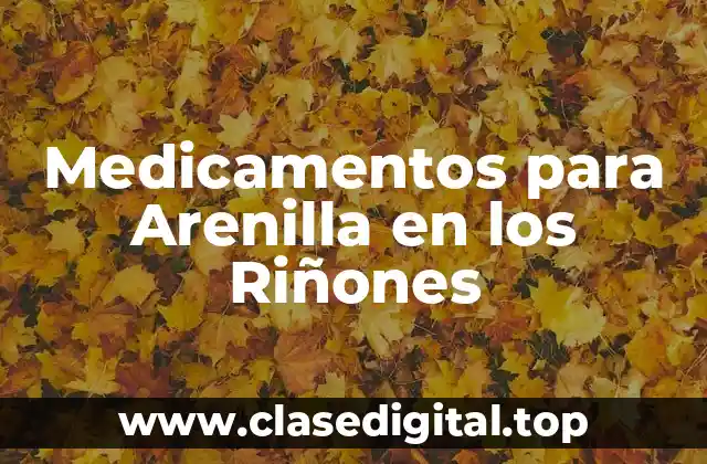 Medicamentos para Arenilla en los Riñones
