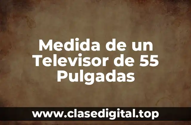 Medida de un Televisor de 55 Pulgadas