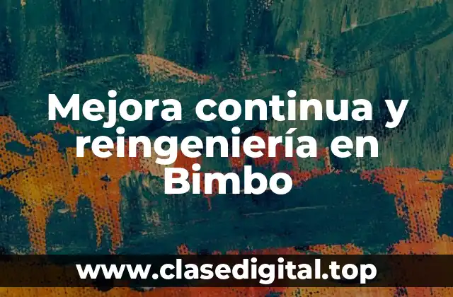 Mejora continua y reingeniería en Bimbo