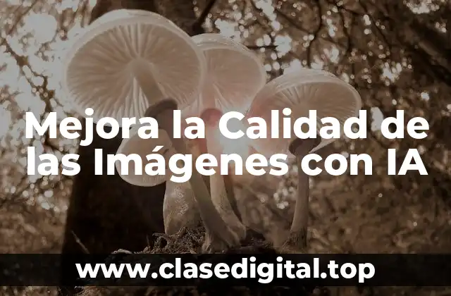 ¿Cómo Funciona la IA para Mejorar la Calidad de las Imágenes?