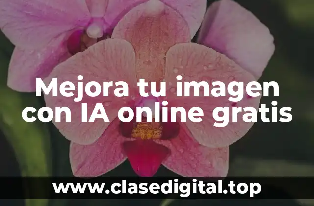 Mejora tu imagen con IA online gratis