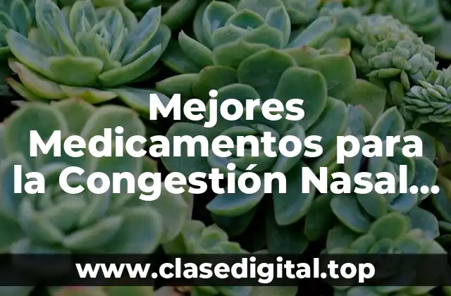 Mejores Medicamentos para la Congestión Nasal y Mocos