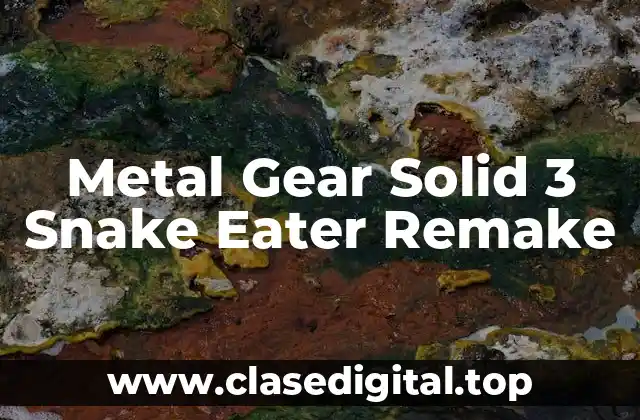 Metal Gear Solid 3 Snake Eater Remake