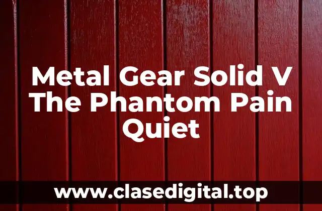 Metal Gear Solid V The Phantom Pain Quiet