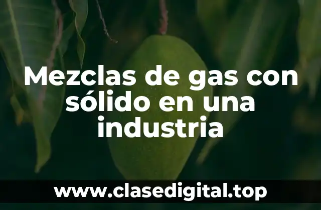 Ejemplos de mezclas de gas con sólido en una industria