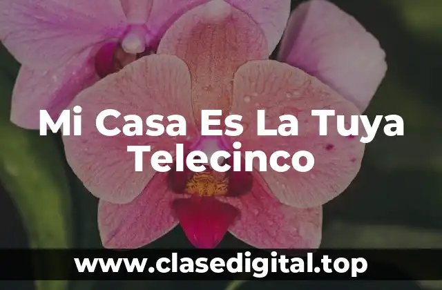 Mi Casa Es La Tuya Telecinco
