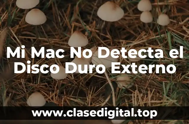 Mi Mac No Detecta el Disco Duro Externo
