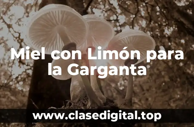 Miel con Limón para la Garganta
