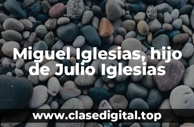 Miguel Iglesias, hijo de Julio Iglesias