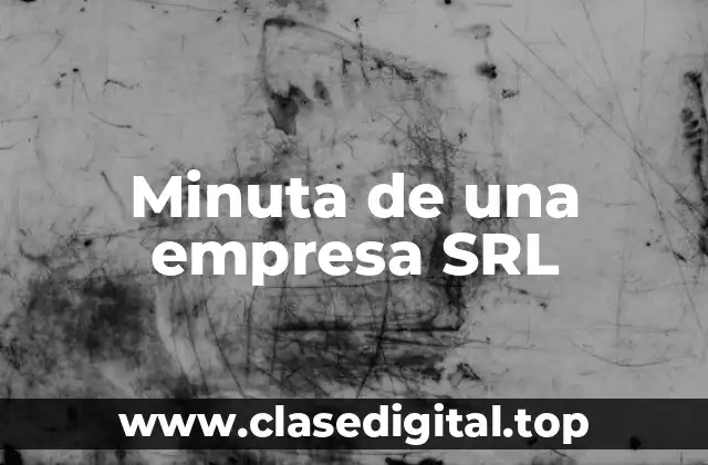 Minuta de una empresa SRL