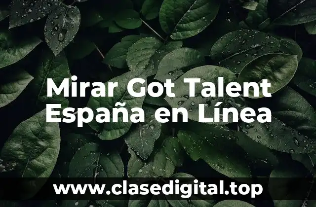 Mirar Got Talent España en Línea