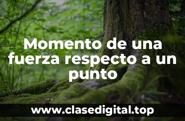 Momento de una fuerza respecto a un punto