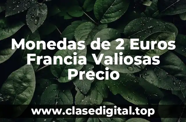 Monedas de 2 Euros Francia Valiosas Precio