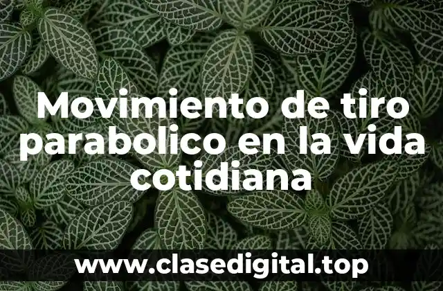 Movimiento de tiro parabolico en la vida cotidiana