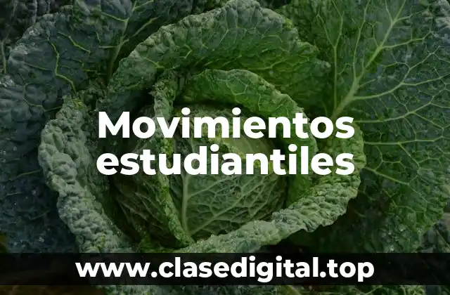 Movimientos estudiantiles