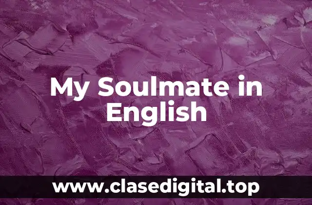 My Soulmate in English