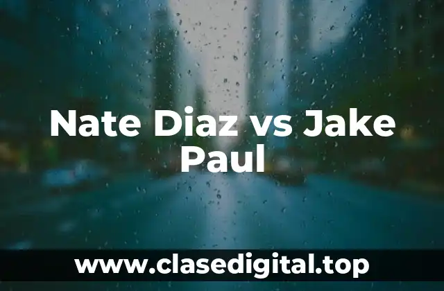 Nate Diaz vs Jake Paul