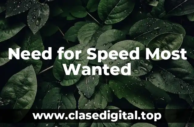 Need for Speed Most Wanted