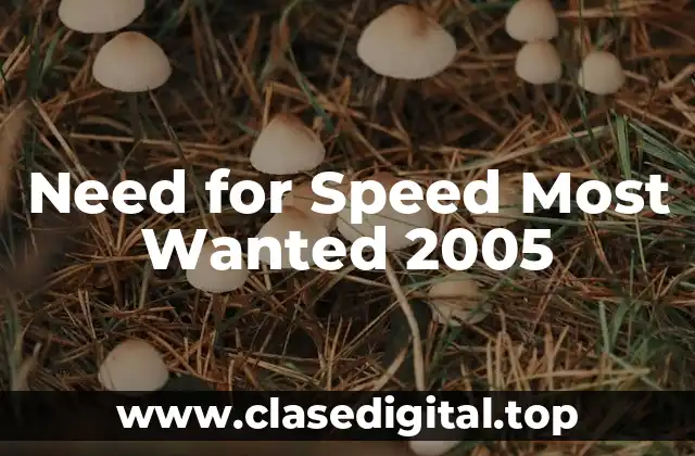 Historia y Argumento de Need for Speed Most Wanted 2005