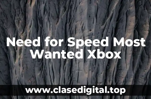 Need for Speed Most Wanted Xbox