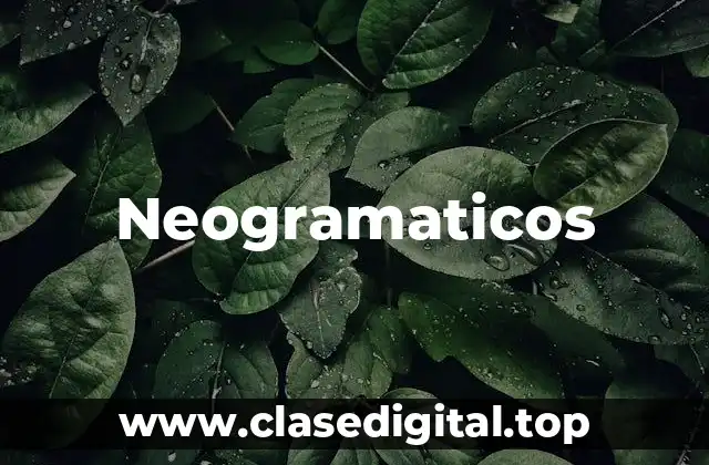 Ejemplos de Neogramaticos