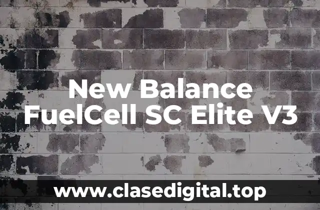 Diseño y Construcción de la New Balance FuelCell SC Elite V3