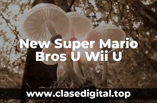 New Super Mario Bros U Wii U