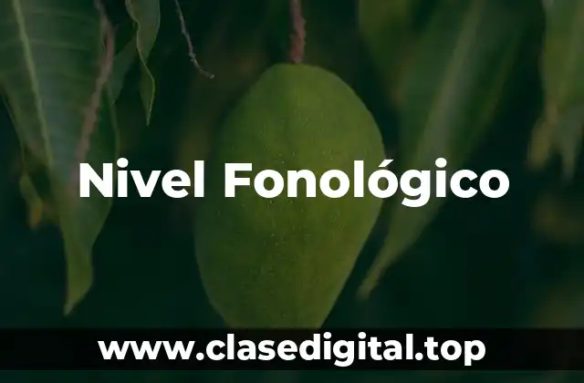 Nivel Fonológico
