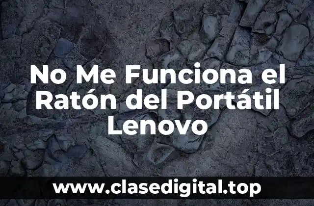 Causas Comunes del Problema del Ratón en Portátiles Lenovo