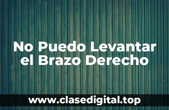 Causas de la Incapacidad de Levantar el Brazo Derecho