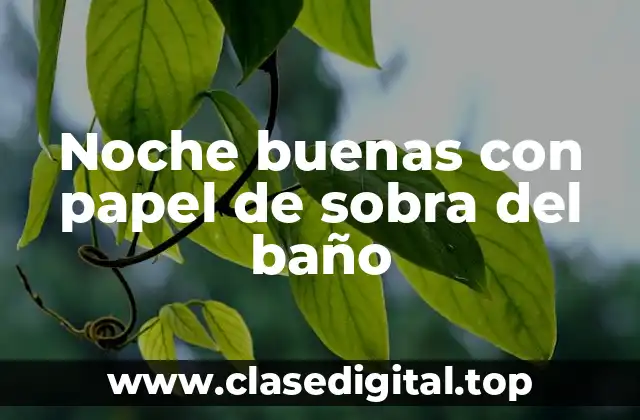 Noche buenas con papel de sobra del baño