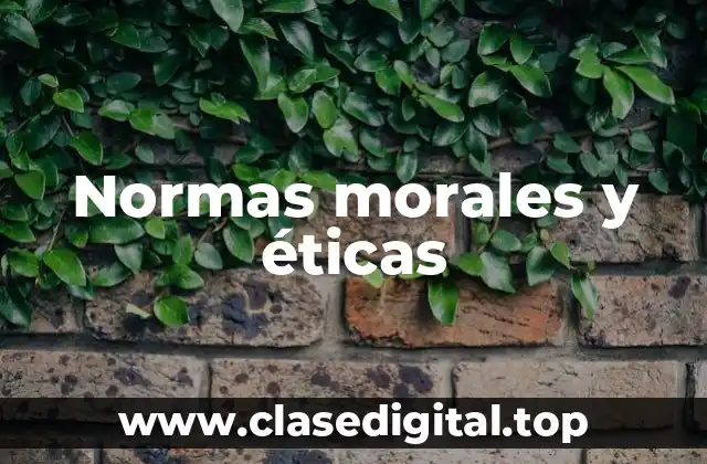 Normas morales y éticas