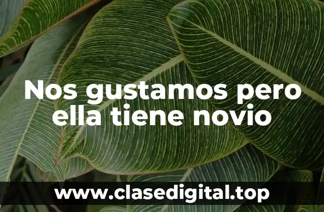 Nos gustamos pero ella tiene novio