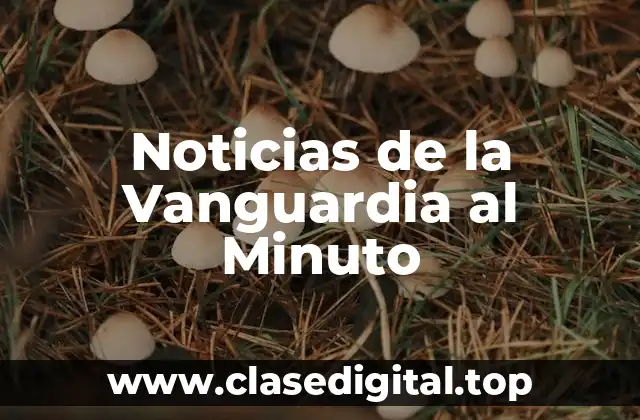 ¿Qué son las Noticias de la Vanguardia al Minuto?