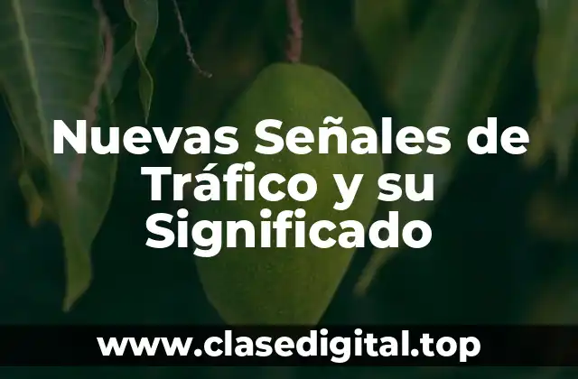 ¿Qué son las Nuevas Señales de Tráfico?