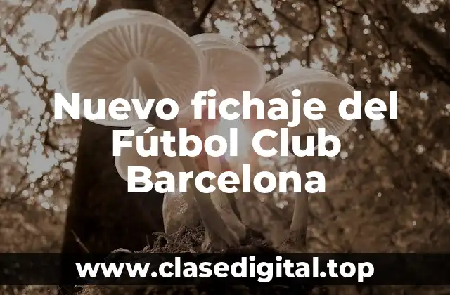 Nuevo fichaje del Fútbol Club Barcelona