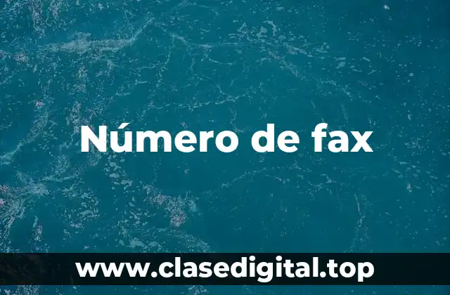 Número de fax