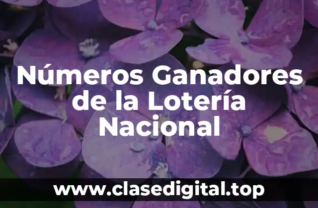 Números Ganadores de la Lotería Nacional