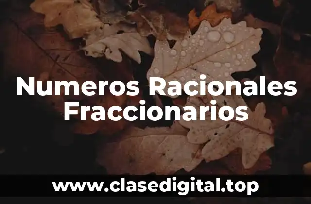 Numeros Racionales Fraccionarios