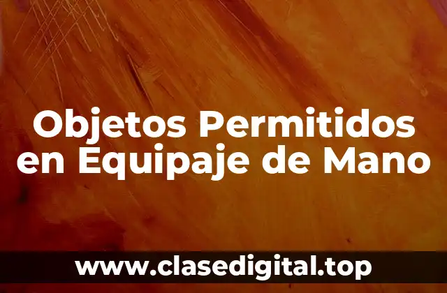 Objetos Permitidos en Equipaje de Mano