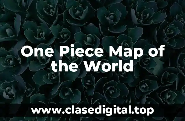One Piece Map of the World
